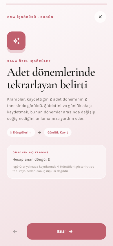 OMA uygulamasında döngü içgörüsü
